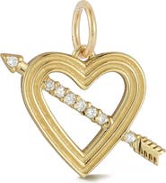 Ember Fine Jewelry 14k Gold Diamond Heart Charm