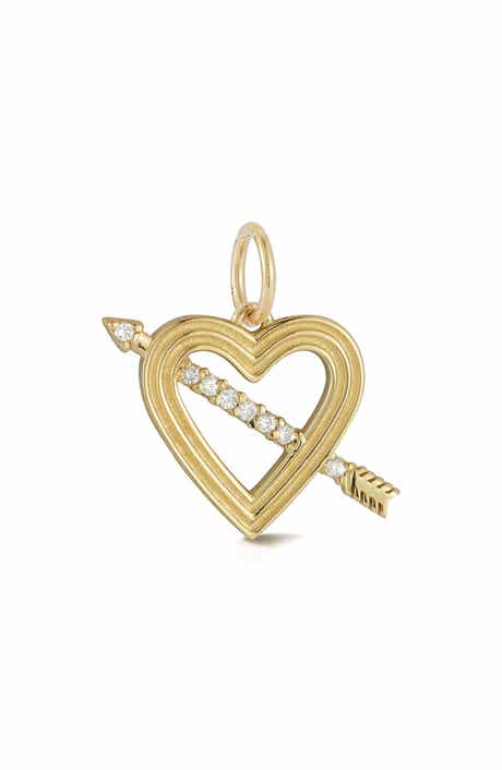 Ember Fine Jewelry 14k Gold Diamond Heart Charm