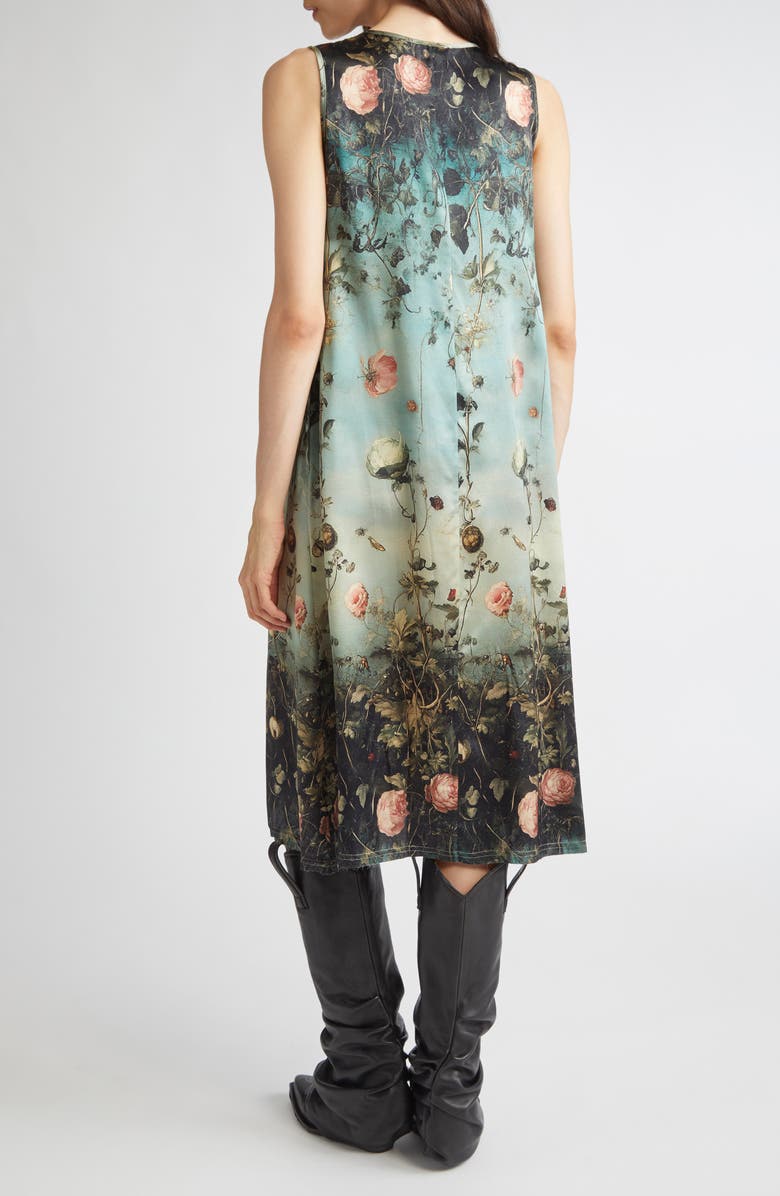 R13 Floral Print Sleeveless Midi Dress, Alternate, color,