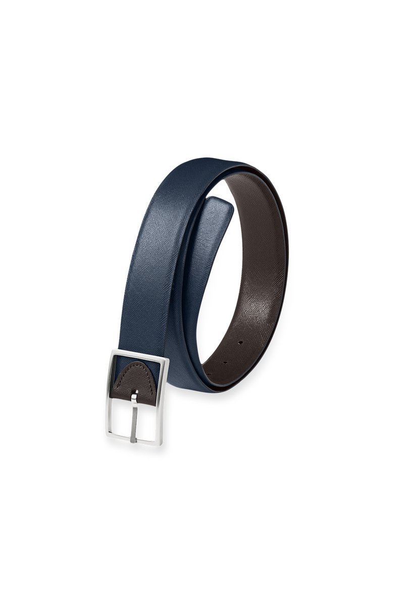 Paul Fredrick Anderson Reversible Belt, Main, color, Navy/Brown