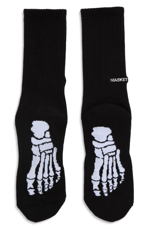Skeleton Foot Crew Socks