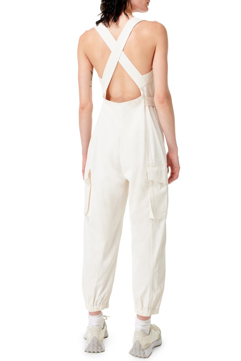 Utility Open Back Jumpsuit, Alternate, color, CHALK WHITE