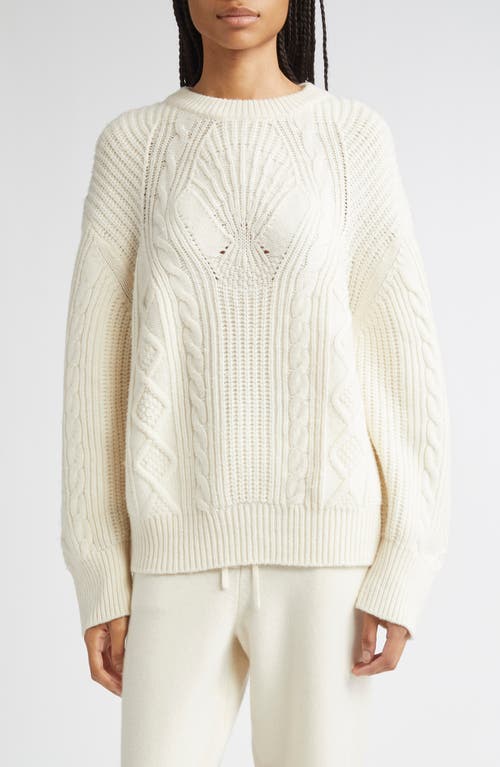 Loulou De Saison Silva Cable Knit Sweater In Neutral