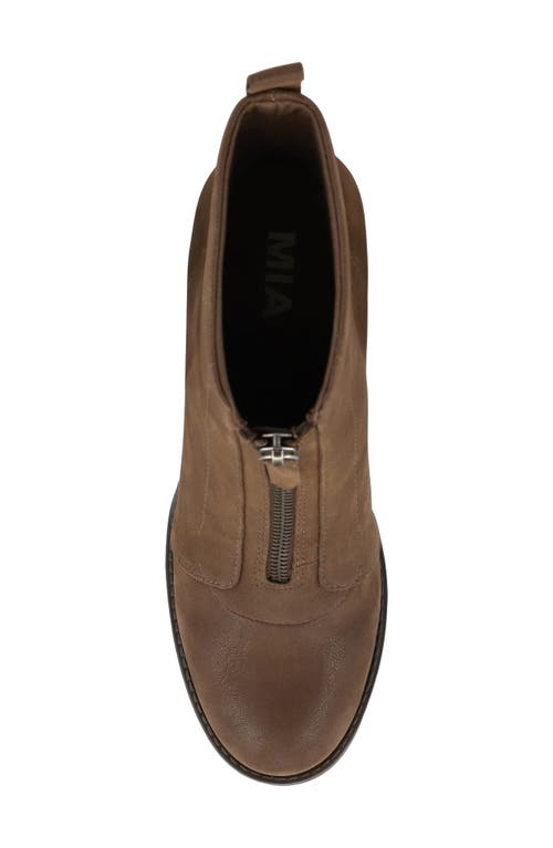 Mia Fabiola Front Zip Boot In Brown