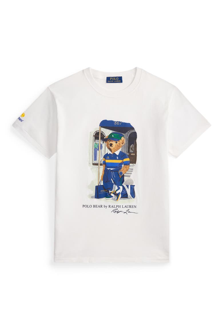 Polo Bear Graphic Cotton Jersey T-Shirt, Alternate, color, WHITE