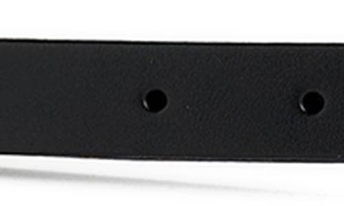 Shop Madewell Puffy Buckle Skinny Leather Belt In True Black