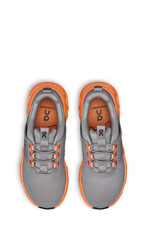 On Unisex Cloudswift Kids Running Sneakers - Toddler, Little Kid In Alloy/tangerine