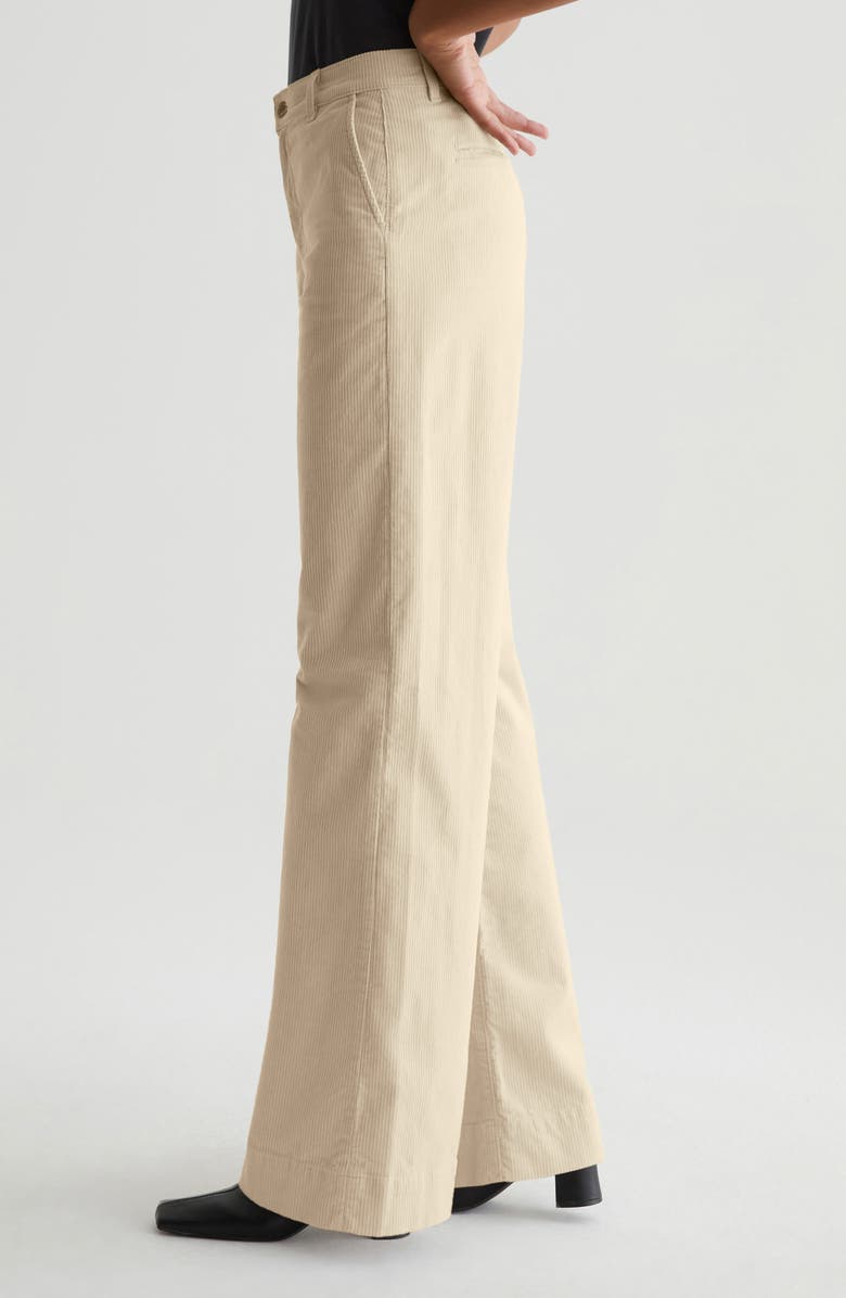 AG Deven Tailored High Waist Wide Leg Corduroy Pants, Alternate, color, 