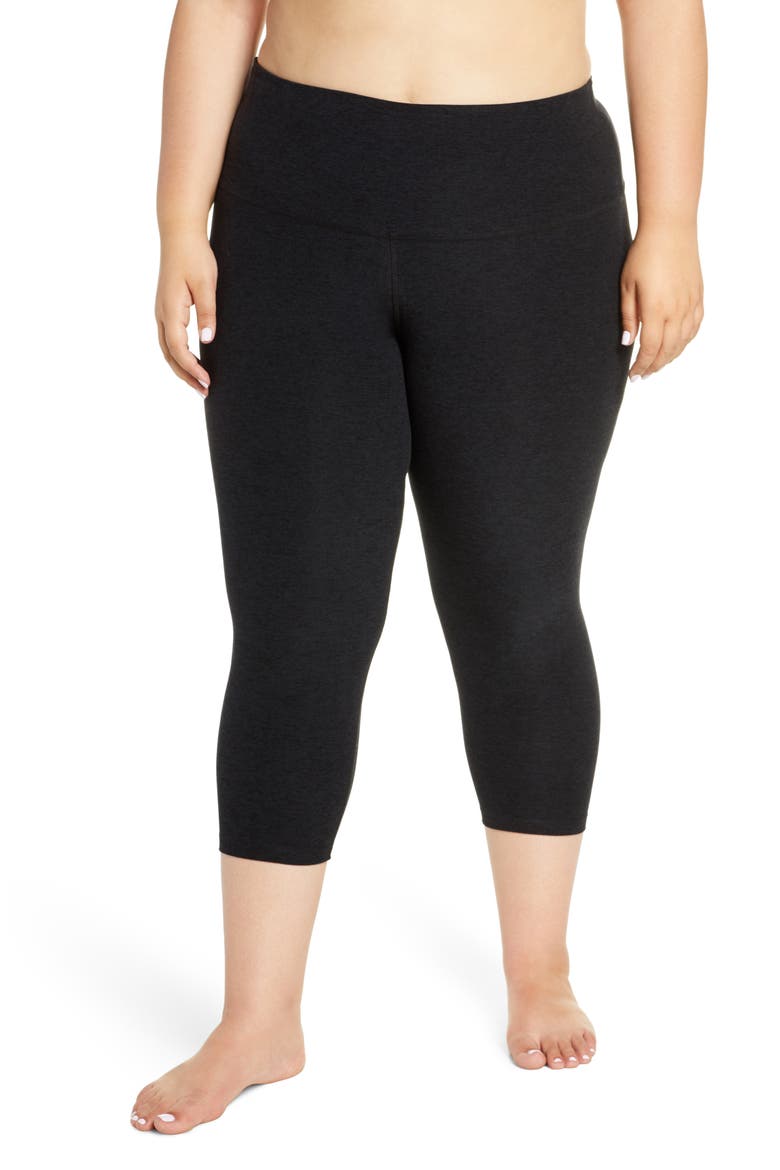 Walk & Talk Space Dye High Waist Leggings, Main, color, DARKEST NIGHT