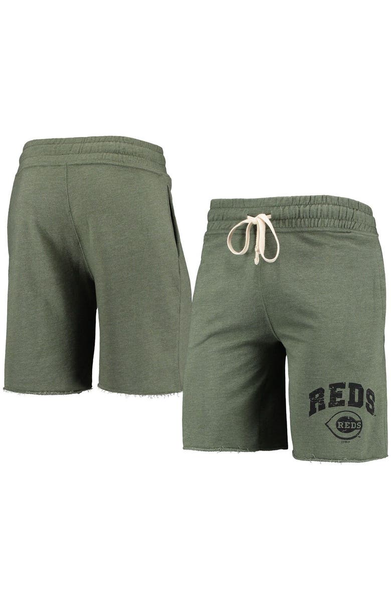 CONCEPTS SPORT Men's Concepts Sport Heathered Olive Cincinnati Reds Mainstream Tri-Blend Shorts, Main, color, Green