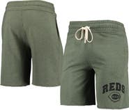 CONCEPTS SPORT Men's Concepts Sport Heathered Olive Cincinnati Reds Mainstream Tri-Blend Shorts