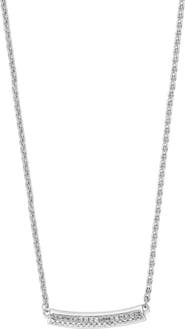 EFFY Sterling Silver Pavé Diamond Bar Pendant Necklace - 0.10ct.