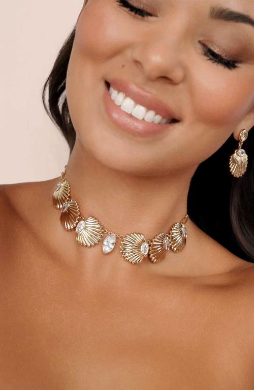 Ettika Santorini Shell Choker Necklace In Gold