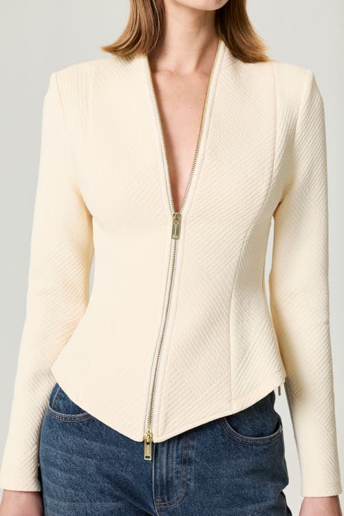 Nocturne Zippered Blouse In Neutral