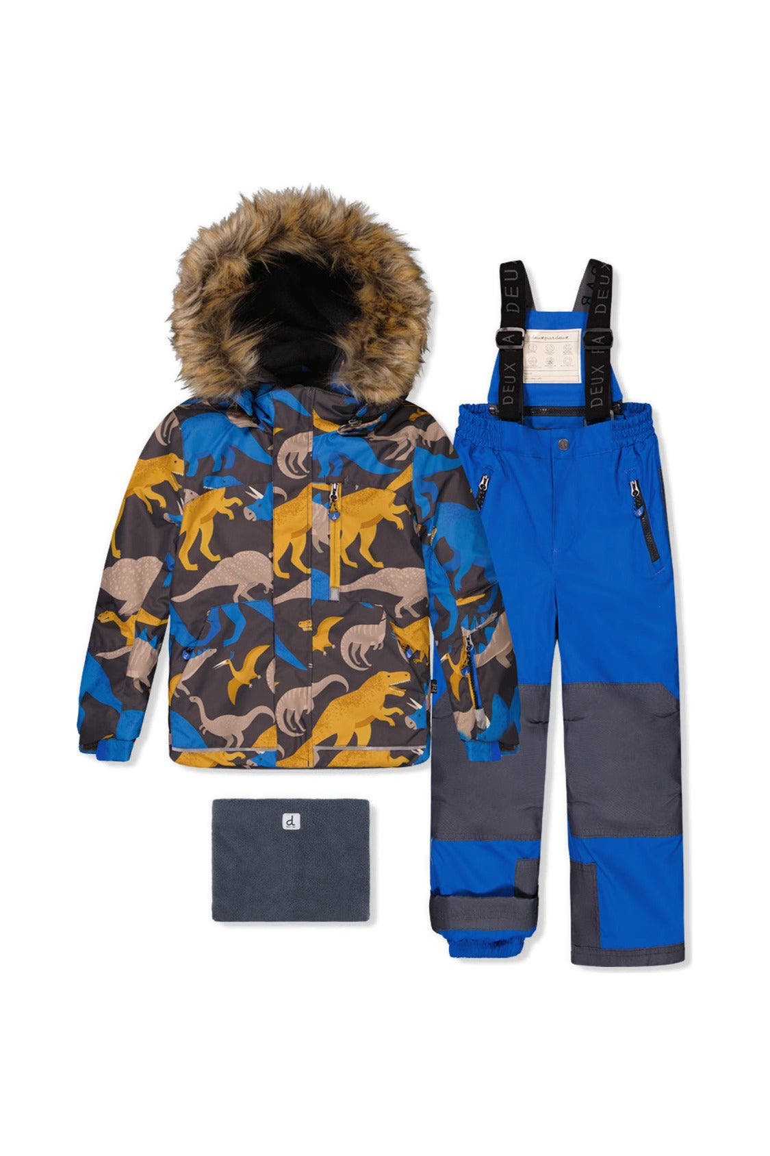 selected Grey and Blue Dinosaur Print