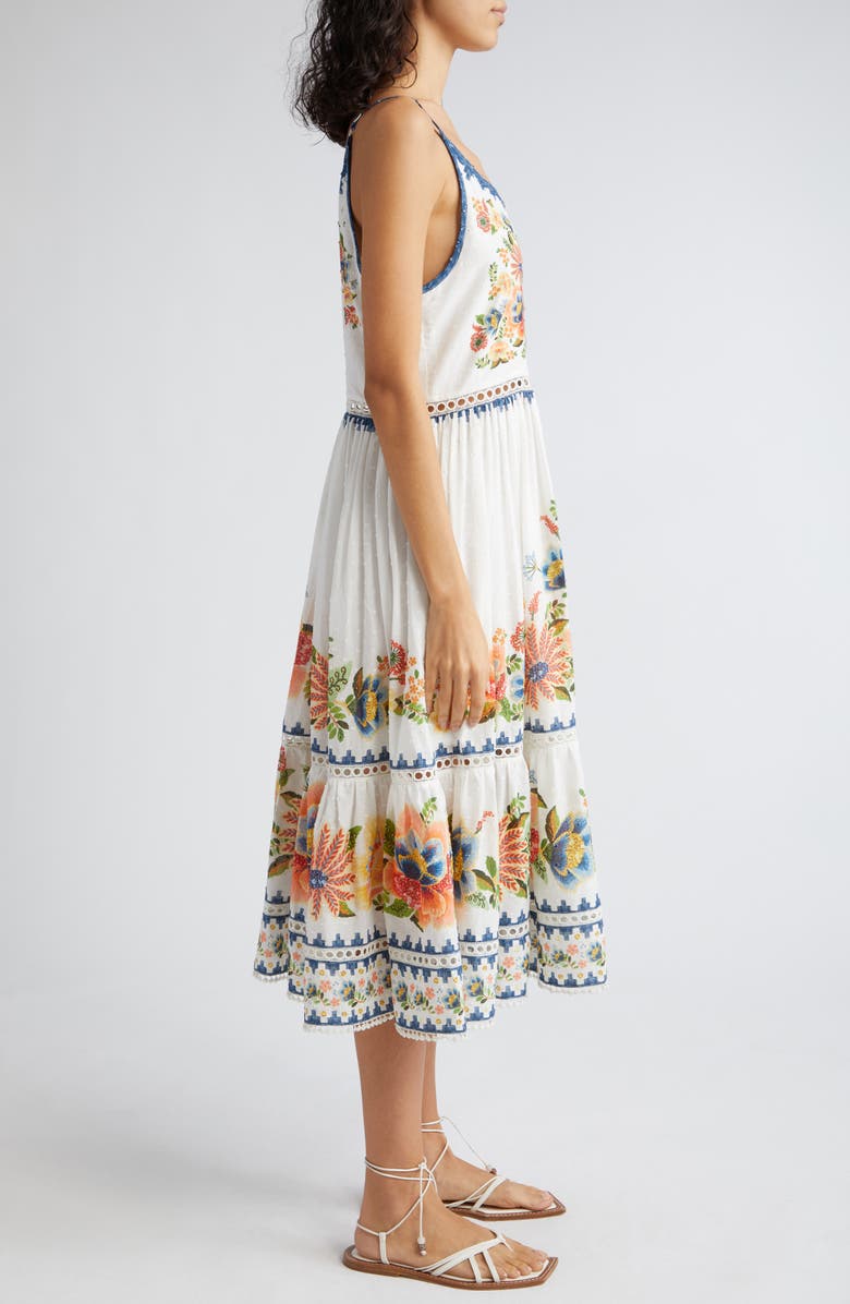 FARM Rio Delicate Garden A-Line Cotton Dress, Alternate, color, 