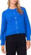 Vince Camuto Saddle Raglan Sleeve Rib Cardigan