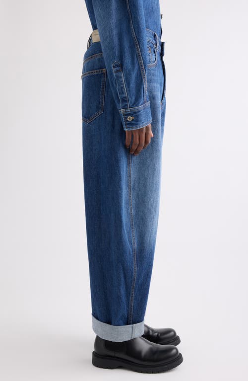 Givenchy Denim Trousers With Belt Loops And Contrast Stitching In Blue