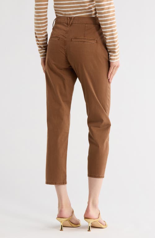 Veronica Beard Sia Mid Rise Twill Chino Pants In Brown