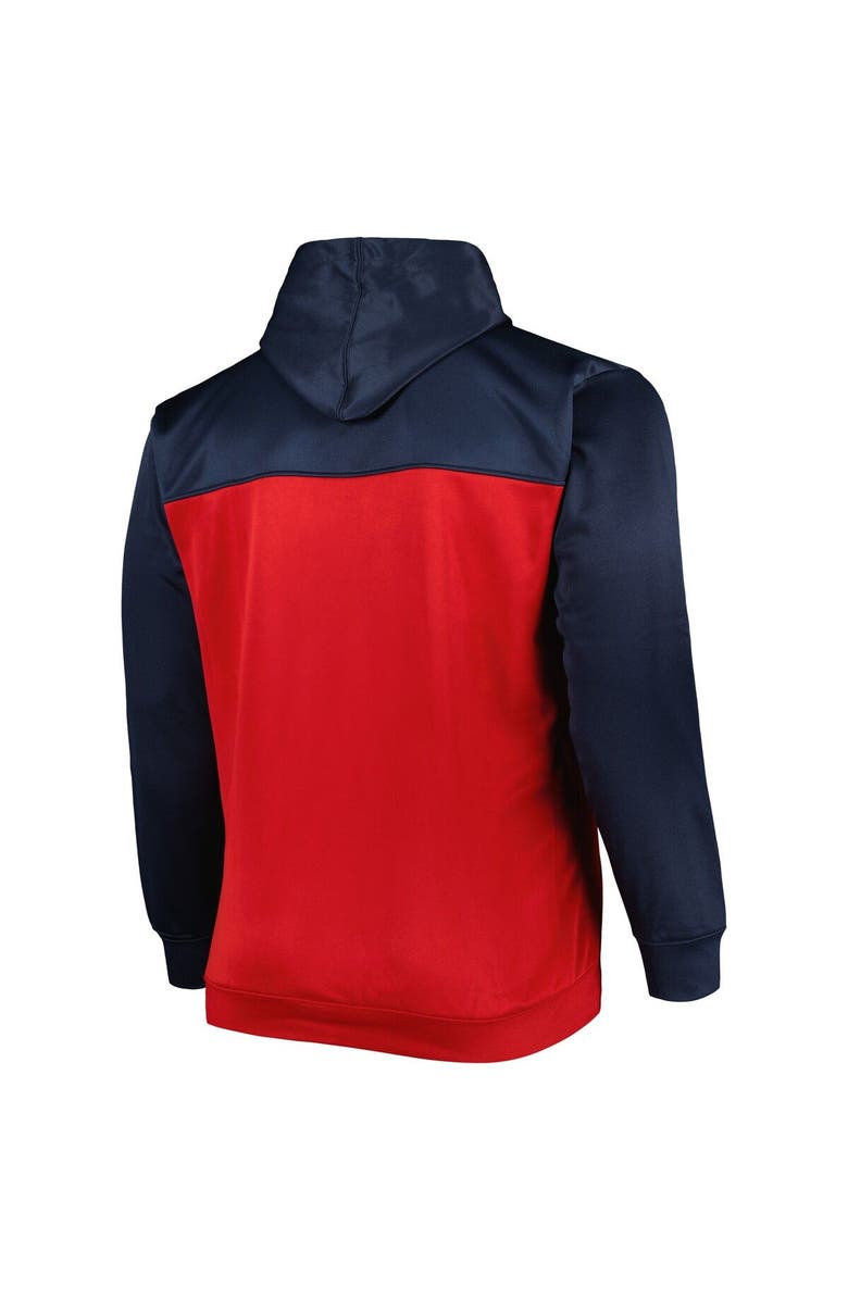 PROFILE Men's Navy/Red Boston Red Sox Big & Tall Yoke Full-Zip Hoodie, Alternate, color, 