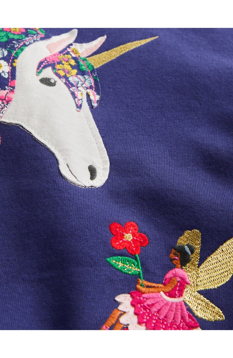 Mini Boden Kids' Cozy Appliqué Sweatshirt, Alternate, color, 