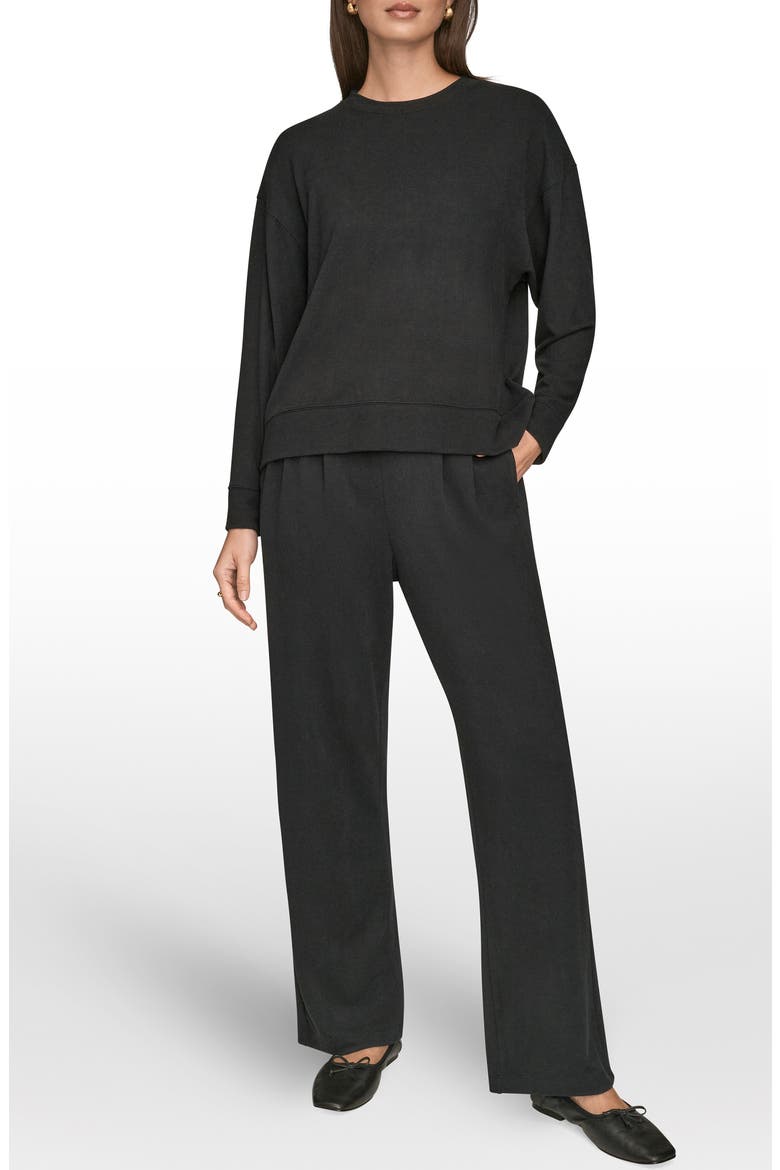 Dropped Shoulder Sweatshirt, Alternate, color, BLACK