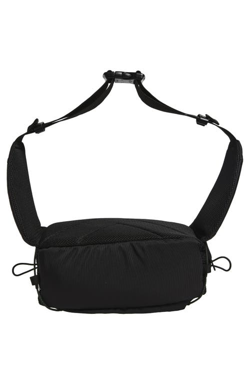 Sacai Hike Tech Canvas Belt Bag In Black
