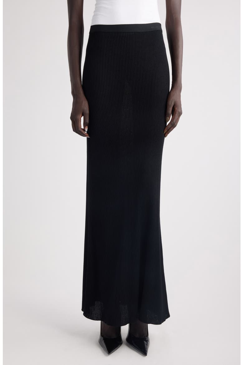 Rib Maxi Skirt, Main, color, 1000 BLACK
