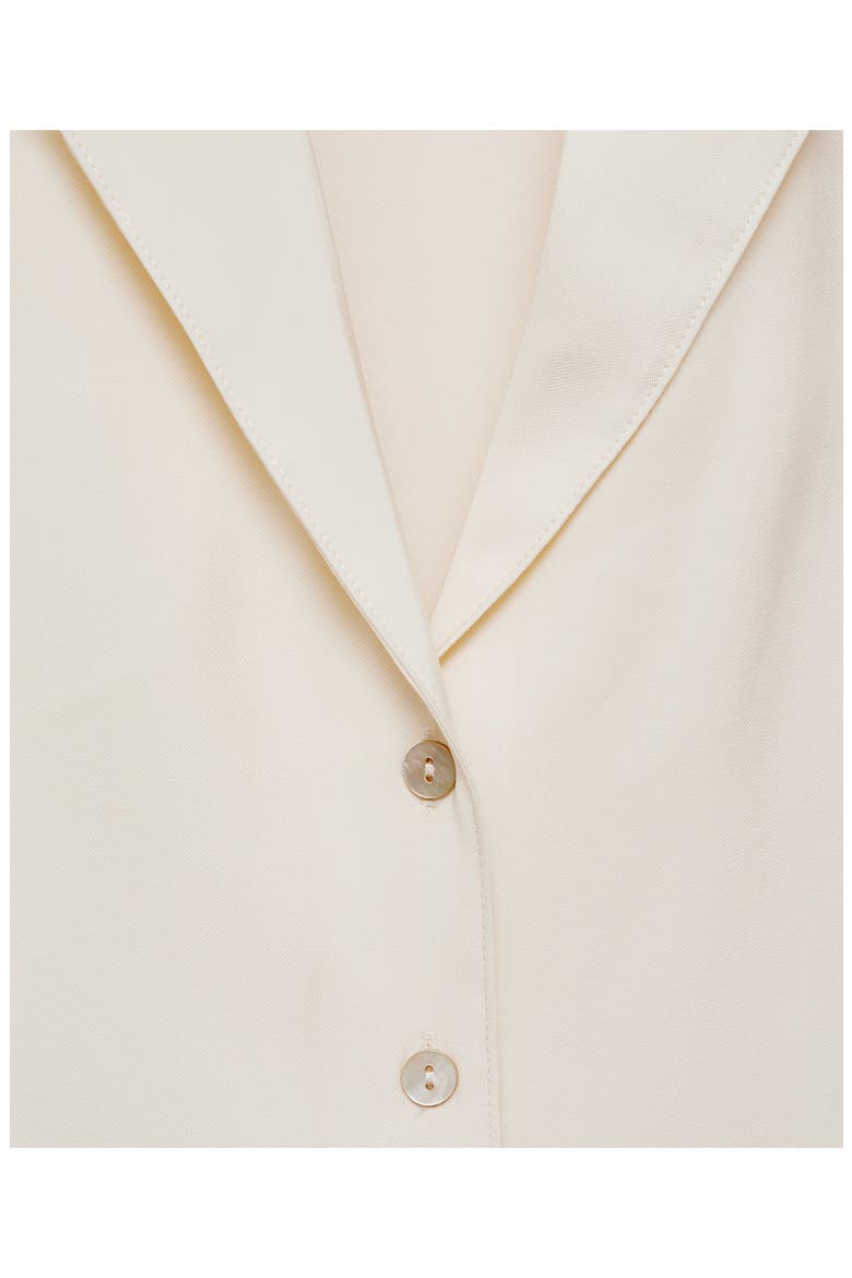 Short Sleeve Satin Camp Shirt, Alternate, color, ECRU