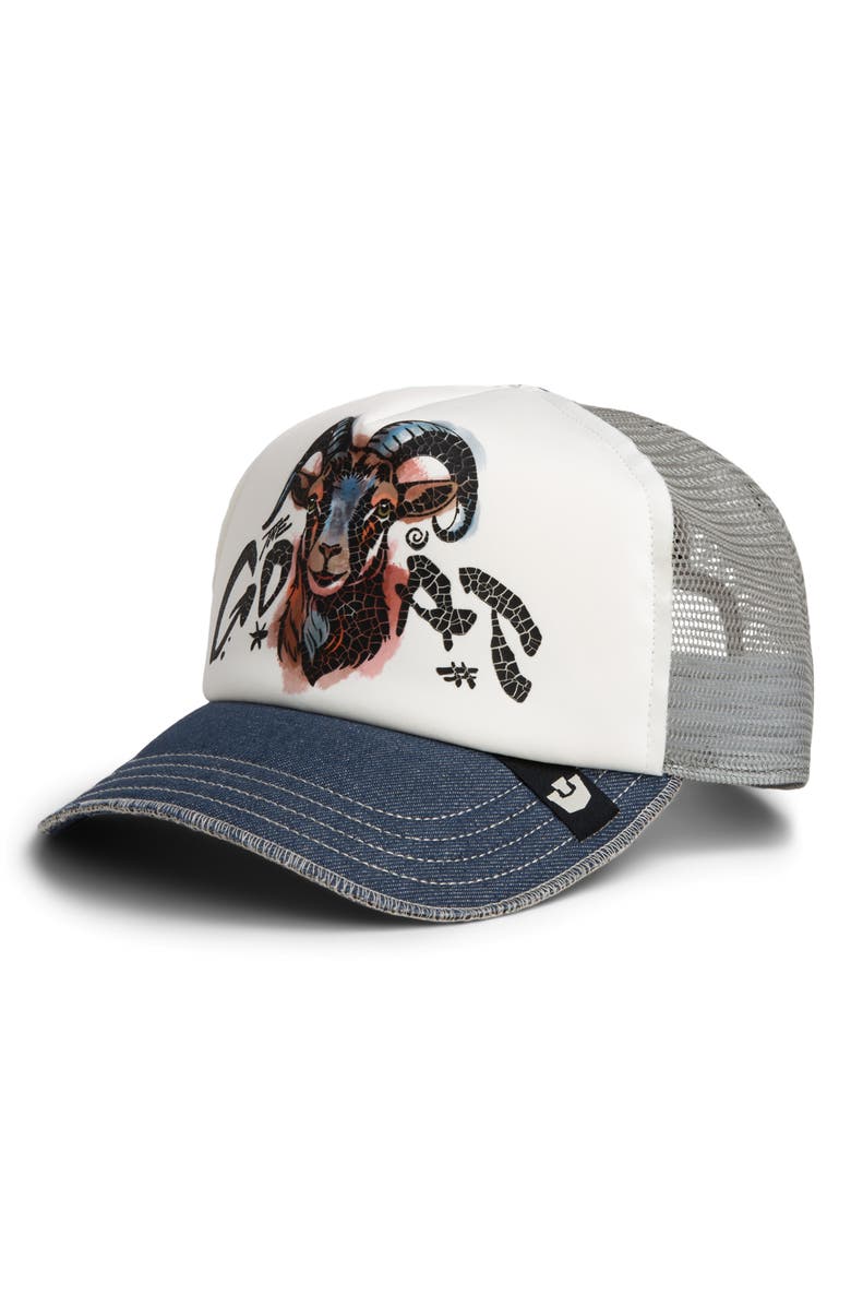 Goorin Bros. Goat Disruption Patch Snapback Trucker Hat, Main, color, Digital
