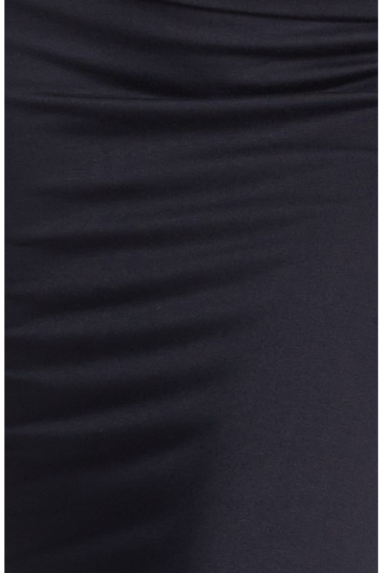 Frenchi® High Waisted Midi Pencil Skirt, Alternate, color, BLACK