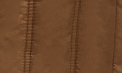 Laundry By Shelli Segal Puffer Jacket With Faux Fur Trim Hood In Brown