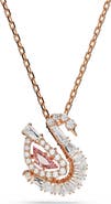 Swarovski Crystal Swan Pendant Necklace