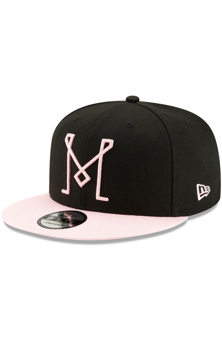 New Era Men's New Era Black Inter Miami CF Starting 9FIFTY Adjustable Snapback Hat, Main, color, 