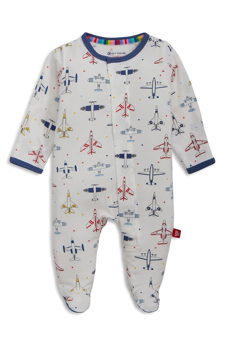 Magnetic Me Just Plane Fun Magnetic Footie, Main, color, White