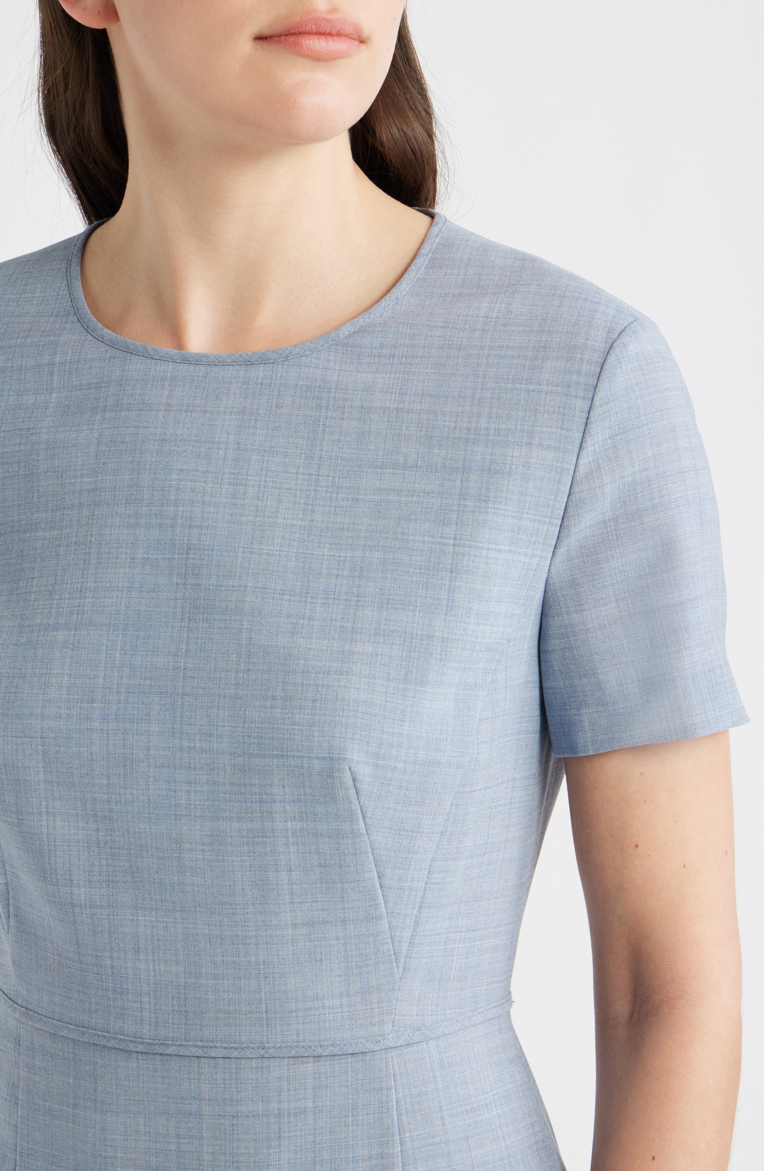 Boss Dunera Short Sleeve Sheath Dress