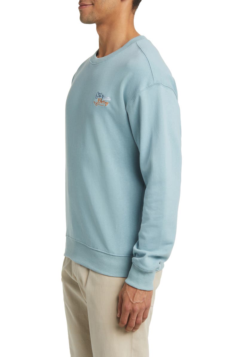 Swannies Golf is Easy Embroidered French Terry Sweatshirt, Alternate, color, Reef