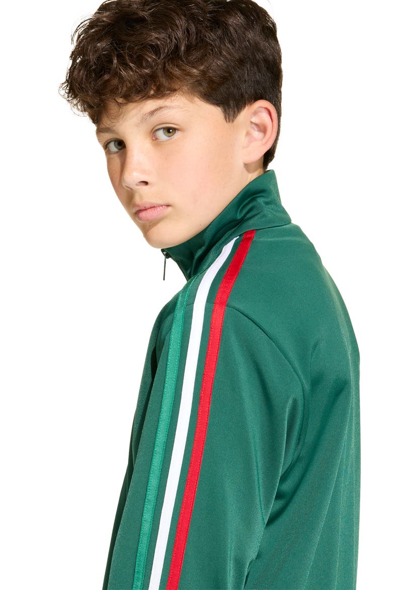 Kids' Firebird Recycled Polyester Track Jacket, Alternate, color, TEAM DARK GREEN/DARK FOOTBALL GOLD