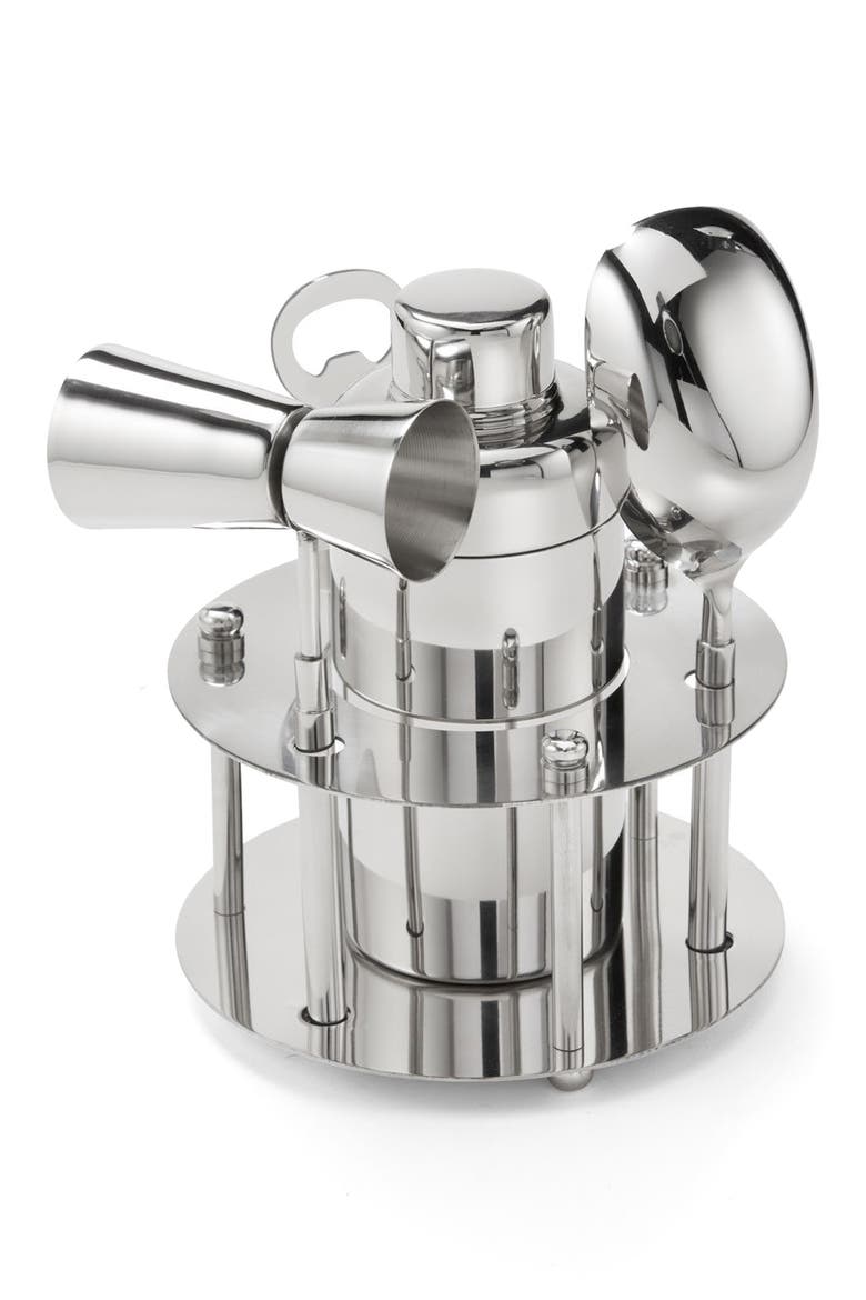 Deco Bar Tool Set, Main, color, SILVER