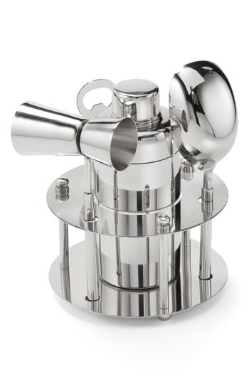 Roselli Trading Company Deco Bar Tool Set In Silver