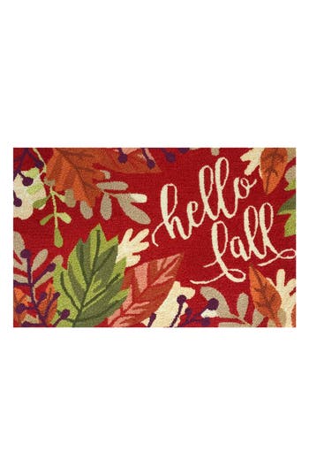 R16 Home Hello Fall Doormat In Red