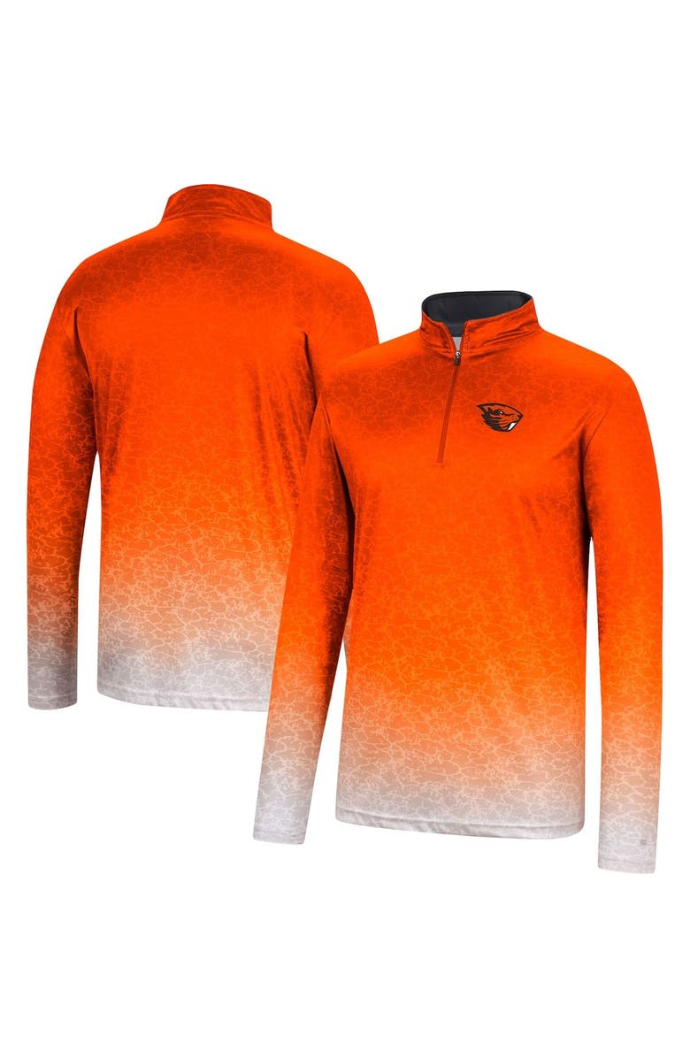 COLOSSEUM Men's Colosseum Orange Oregon State Beavers Walter Quarter-Zip Windshirt, Main, color,