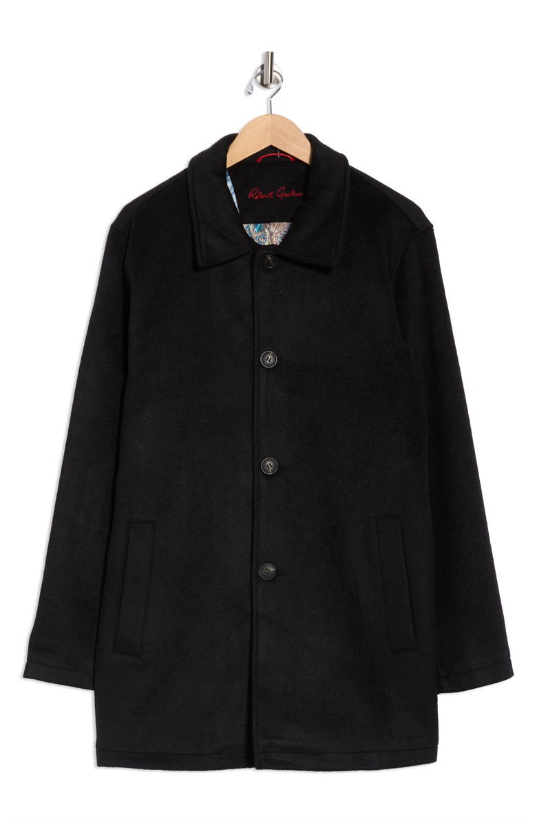 Robert Graham Wool Car Coat, Alternate, color, Black