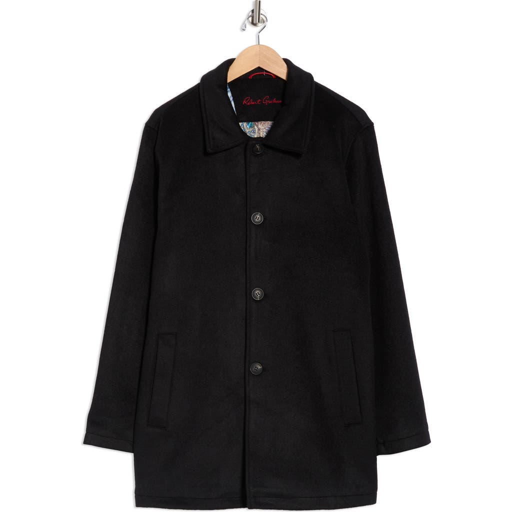 Robert Graham Wool Car Coat In Black