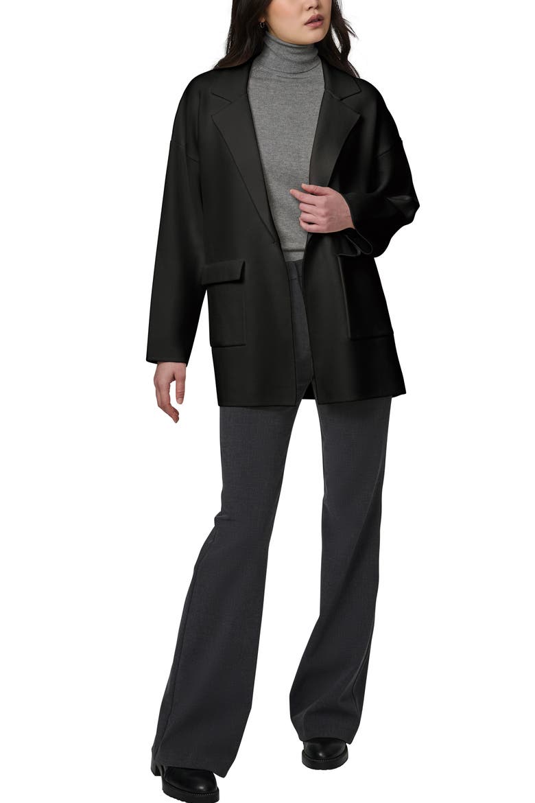 Oversize Ponte Knit Blazer, Alternate, color, BLACK