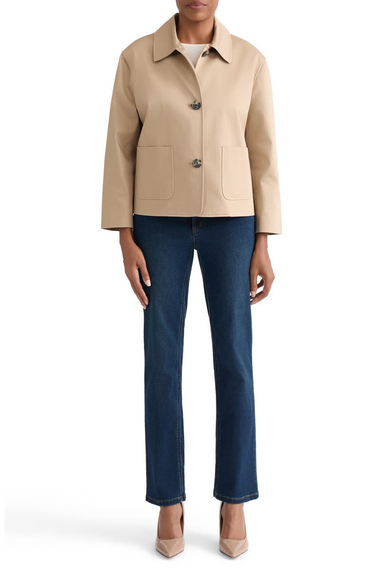 Patch Pocket Cotton Blend Jacket, Alternate, color, JONES KHAKI