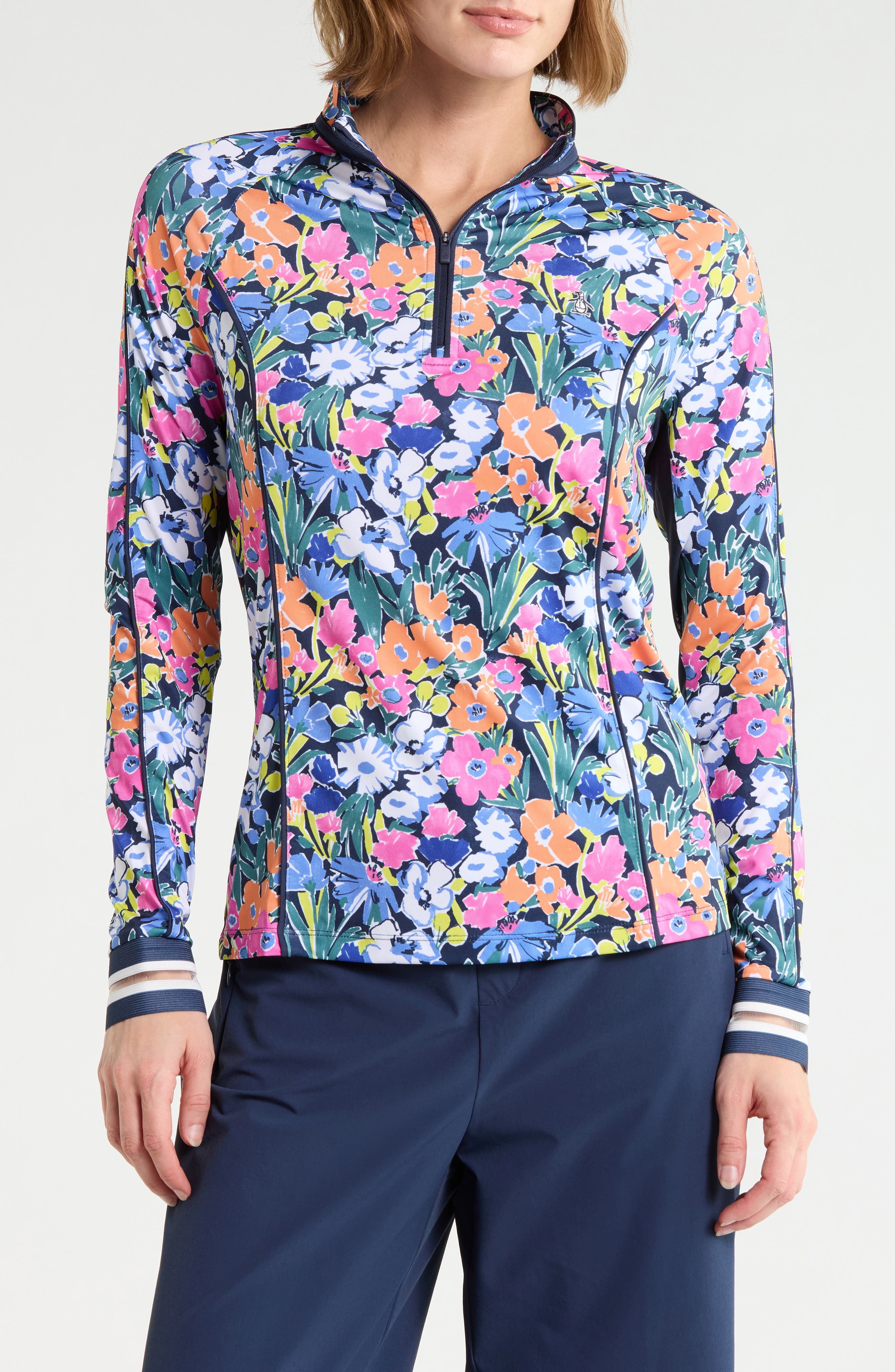 Sketch Floral Sun Protection Long Sleeve Performance Top