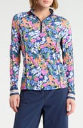 Original Penguin Sketch Floral Sun Protection Long Sleeve Performance Top