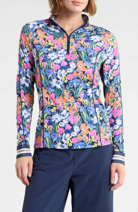 Sketch Floral Sun Protection Long Sleeve Performance Top