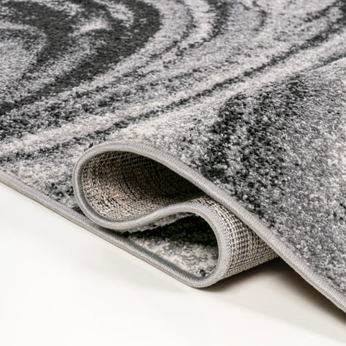 Jonathan Y Viscon Abstract Marble Contemporary Area Rug In Light Gray/black